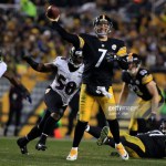 during their AFC Wild Card game at Heinz Field on January 3, 2015 in Pittsburgh, Pennsylvania.